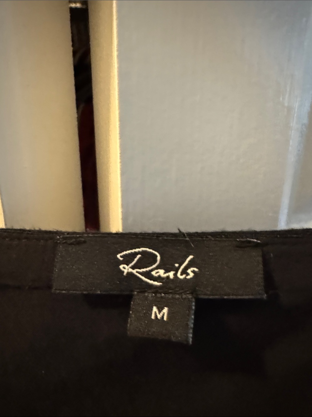 Rails Akira Black Linen Blend Square-Neck Crop Top - Picture 2 of 4
